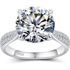 Moissanite Engagement Rings for Women,Promise Rings 925 Sterling Silver with